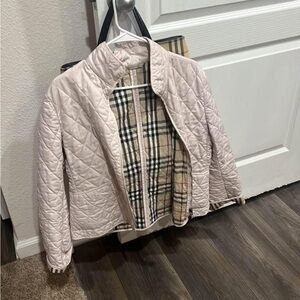 Burberry Women’s Light Pink Quilted Jacket
